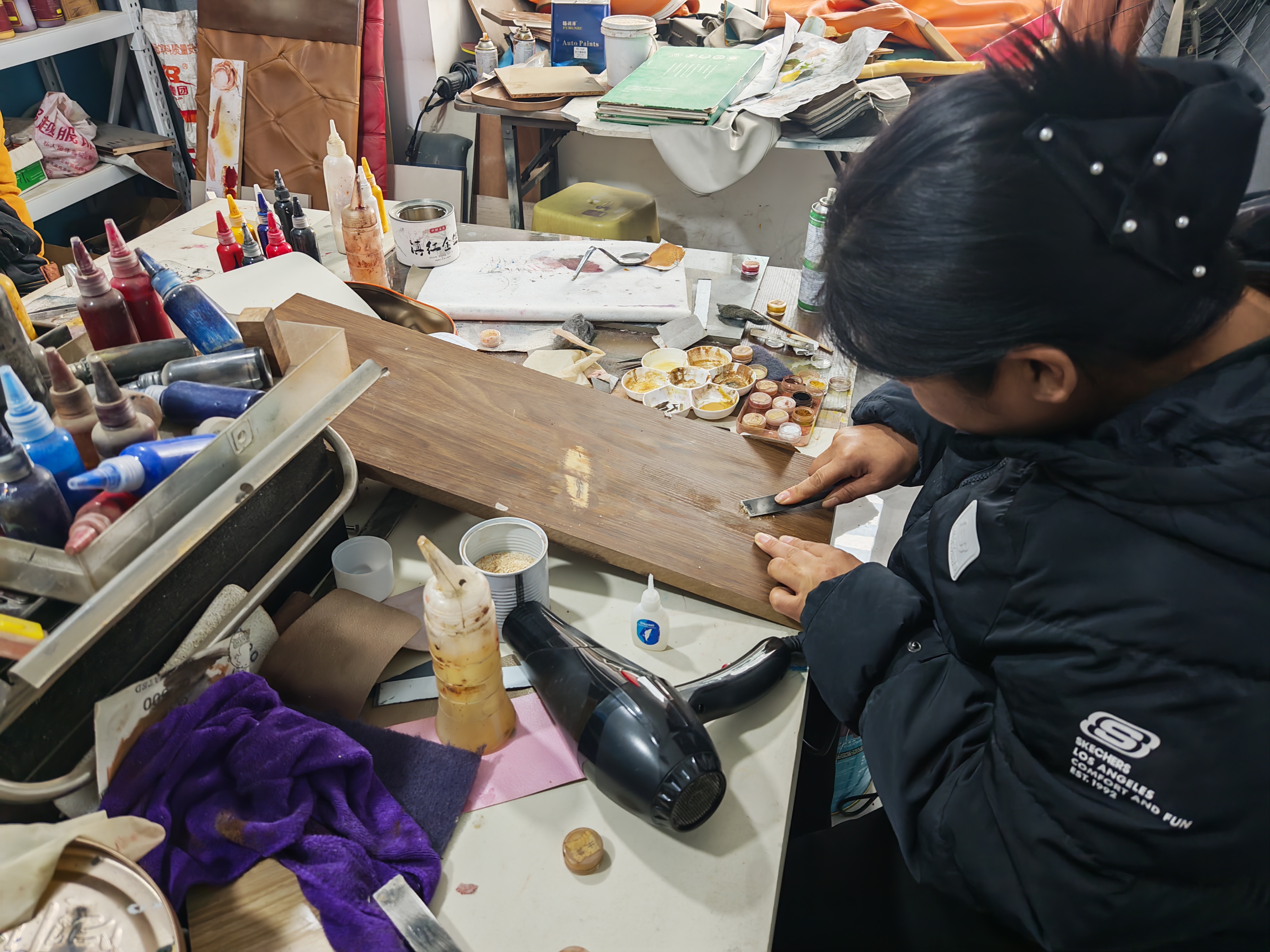 郑州恒新宫匠汽车座椅皮革破损修复培训,手把手教学无保留(图3)